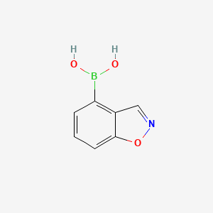 molecular formula C7H6BNO3 B8187558 Benzo[D]isoxazole-4-boronic acid 