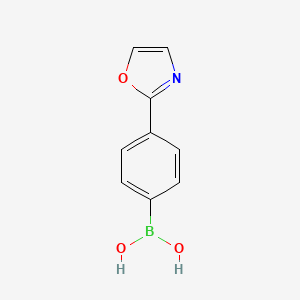 molecular formula C9H8BNO3 B8187564 (4-(Oxazol-2-yl)phenyl)boronic acid 