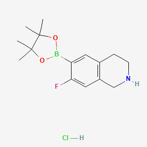 7-Fluoro-6-(4,4,5,5-tetramethyl-[1,3,2]dioxaborolan-2-yl)-1,2,3,4-tetrahydro-isoquinoline hydrochloride