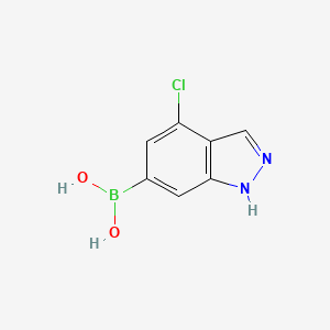 molecular formula C7H6BClN2O2 B8187599 4-chloro-1H-indazole-6-boronic acid 