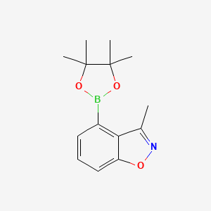 molecular formula C14H18BNO3 B8187607 3-Methyl-benzo[d]isoxazole-4-boroniicacidpinacolester 