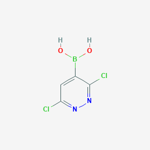 molecular formula C4H3BCl2N2O2 B8187621 3,6-Dichloro-pyridazine-4-boronic acid 
