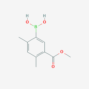 molecular formula C10H13BO4 B8187631 2,4-Dimethyl-5-methoxycarbonlyl-phenylboronic acid 
