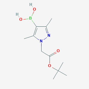 molecular formula C11H19BN2O4 B8187686 3,5-Dimethyl-1-tert-butoxycarbonylmethyl-1H-pyrazole-4-boronic acid 