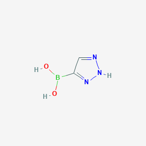 molecular formula C2H4BN3O2 B8187688 1H-[1,2,3]Triazole-5-boronic acid 