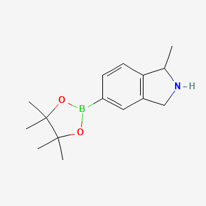 molecular formula C15H22BNO2 B8187691 1-Methyl-5-(4,4,5,5-tetramethyl-[1,3,2]dioxaborolan-2-yl)-2,3-dihydro-1H-isoindole 