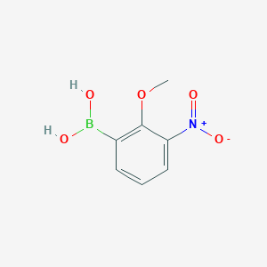 molecular formula C7H8BNO5 B8187694 2-Methoxy-3-nitro-phenylboronic acid 