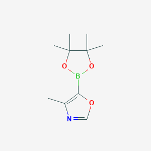 molecular formula C10H16BNO3 B8187712 4-Methyl-5-(4,4,5,5-tetramethyl-1,3,2-dioxaborolan-2-yl)oxazole 