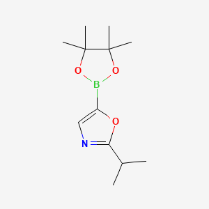 molecular formula C12H20BNO3 B8187717 2-Isopropyl-oxazole-5-boronic acid pinacol ester 