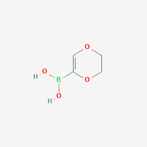 molecular formula C4H7BO4 B8187725 2,3-Dihydro-[1,4]dioxine-5-boronic acid 
