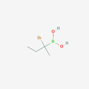 molecular formula C4H10BBrO2 B8187727 2-Bromo-butan-2-ylboronic acid 