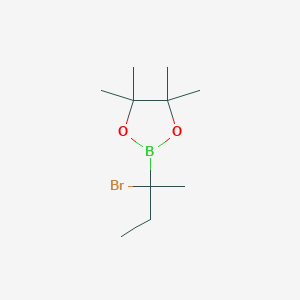 molecular formula C10H20BBrO2 B8187731 2-Bromo-butan-2-ylboronic acid pinacol ester 