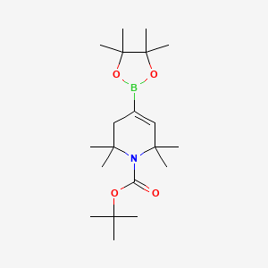 molecular formula C20H36BNO4 B8187759 tert-Butyl2,2,6,6-tetramethyl-4-(4,4,5,5-tetramethyl-1,3,2-dioxaborolan-2-yl)-5,6-dihydropyridine-1(2H)-carboxylate 