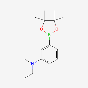molecular formula C15H24BNO2 B8187812 [3-[Ethyl(methyl)amino]phenyl]boronic acid pinacol ester 
