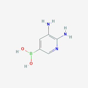 molecular formula C5H8BN3O2 B8187818 (5,6-Diaminopyridin-3-YL)boronic acid 