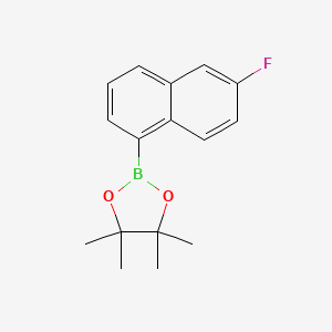 molecular formula C16H18BFO2 B8187823 2-(6-Fluoro-naphthalen-1-yl)-4,4,5,5-tetramethyl-[1,3,2]dioxaborolane 