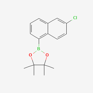 molecular formula C16H18BClO2 B8187826 2-(6-Chloro-naphthalen-1-yl)-4,4,5,5-tetramethyl-[1,3,2]dioxaborolane 