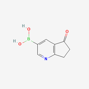 molecular formula C8H8BNO3 B8187834 5-Oxo-6,7-dihydro-5H-[1]pyrindine-3-boronic acid 