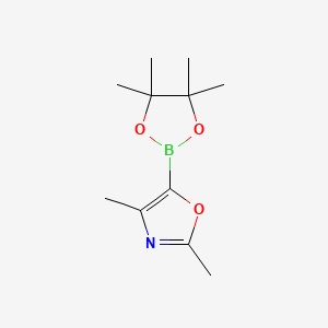 molecular formula C11H18BNO3 B8187849 2,4-Dimethyl-5-(4,4,5,5-tetramethyl-[1,3,2]dioxaborolan-2-yl)-oxazole 