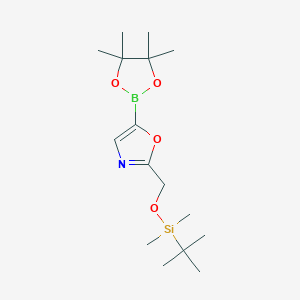 2-(tert-Butyl-dimethyl-silanyloxymethyl)--oxazole-5-boronic acid pinacol ester