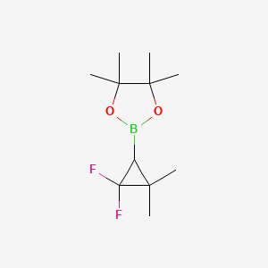 molecular formula C11H19BF2O2 B8187872 2,2-Difluoro-3,3-dimethyl-cyclopropaneboronic acid pinacol ester 