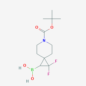 molecular formula C12H20BF2NO4 B8187885 6-Boc-2,2-difluoro-6-aza-spiro[2.5]octane-1-boronic acid 