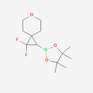 molecular formula C13H21BF2O3 B8187899 2,2-Difluoro-6-oxa-spiro[2.5]octane-1-boronic acid pinacol ester 