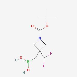 molecular formula C10H16BF2NO4 B8187909 5-Boc-2,2-difluoro-5-aza-spiro[2.3]hexane-1-boronic acid 