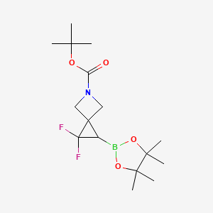 molecular formula C16H26BF2NO4 B8187915 5-Boc-2,2-difluoro-5-aza-spiro[2.3]hexane-1-boronic acid pinacol ester 