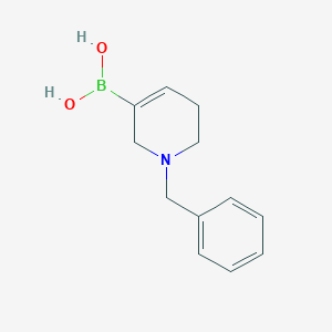 molecular formula C12H16BNO2 B8187920 [1-Benzyl-1,2,5,6-tetrahydropyridine-3-yl]boronic acid 
