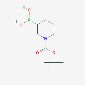 molecular formula C10H20BNO4 B8187927 1-Boc-piperidine-3-boronic acid 