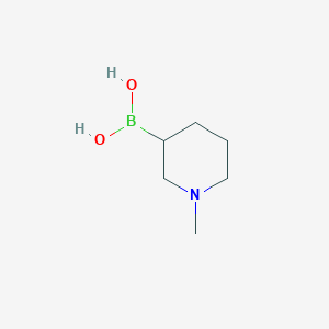 molecular formula C6H14BNO2 B8187939 1-Methyl-piperidine-3-boronic acid 