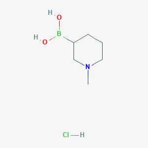 molecular formula C6H15BClNO2 B8187942 1-Methyl-piperidine-3-boronic acid hydrochloride 