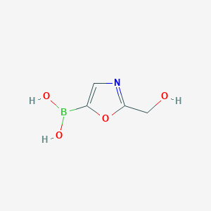 molecular formula C4H6BNO4 B8187944 2-Hydroxylmethyl--oxazole-5-boronic acid 
