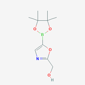 molecular formula C10H16BNO4 B8187945 [5-(4,4,5,5-Tetramethyl-[1,3,2]dioxaborolan-2-yl)-oxazol-2-yl]-methanol 