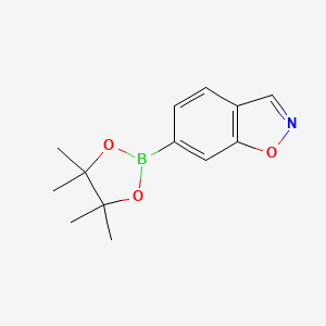 molecular formula C13H16BNO3 B8187995 6-(4,4,5,5-Tetramethyl-1,3,2-dioxaborolan-2-YL)benzo[D]isoxazole 