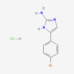 molecular formula C9H9BrClN3 B8188018 4-(4-Bromo-phenyl)-1H-imidazol-2-ylamine hydrochloride 