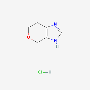 molecular formula C6H9ClN2O B8188022 3,4,6,7-Tetrahydro-pyrano[3,4-d]imidazole hydrochloride 