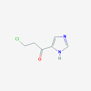 molecular formula C6H7ClN2O B8188032 3-Chloro-1-(3H-imidazol-4-yl)-propan-1-one 