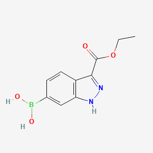 molecular formula C10H11BN2O4 B8188040 3-Ethoxycarbonly-1H-indazole-6-boronic acid 