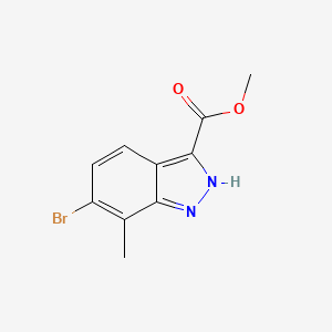molecular formula C10H9BrN2O2 B8188044 6-Bromo-7-methyl-1H-indazole-3-carboxylic acid methyl ester 