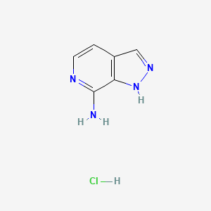 molecular formula C6H7ClN4 B8188066 1H-Pyrazolo[3,4-c]pyridin-7-ylamine hydrochloride CAS No. 1965309-65-2