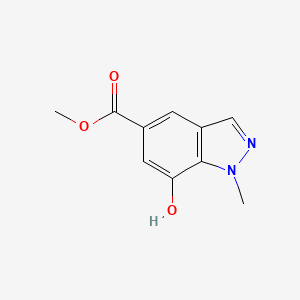 molecular formula C10H10N2O3 B8188070 7-Hydroxy-1-methyl-1H-indazole-5-carboxylic acid methyl ester 