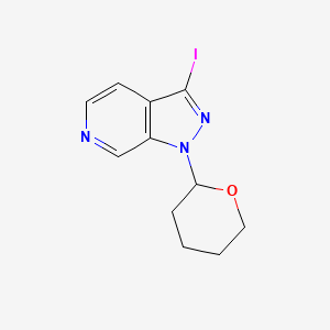 molecular formula C11H12IN3O B8188081 3-Iodo-1-(tetrahydro-pyran-2-yl)-1H-pyrazolo[3,4-c]pyridine 