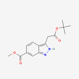 3-tert-Butoxycarbonylmethyl-1H-indazole-6-carboxylic acid methyl ester