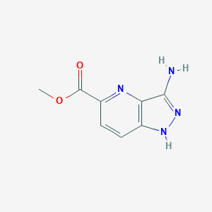 molecular formula C8H8N4O2 B8188114 3-Amino-1H-pyrazolo[4,3-b]pyridine-5-carboxylic acid methyl ester 