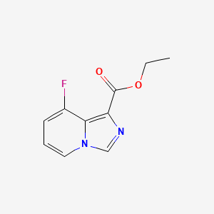 molecular formula C10H9FN2O2 B8188175 8-Fluoro-imidazo[1,5-a]pyridine-1-carboxylic acid ethyl ester 
