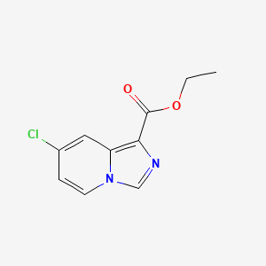 molecular formula C10H9ClN2O2 B8188178 7-Chloro-imidazo[1,5-a]pyridine-1-carboxylic acid ethyl ester 