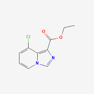 molecular formula C10H9ClN2O2 B8188181 8-Chloro-imidazo[1,5-a]pyridine-1-carboxylic acid ethyl ester 