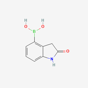 molecular formula C8H8BNO3 B8188197 Oxindole-4-boronic acid 